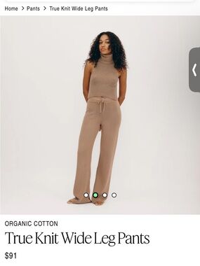 Organic basics true knit pants